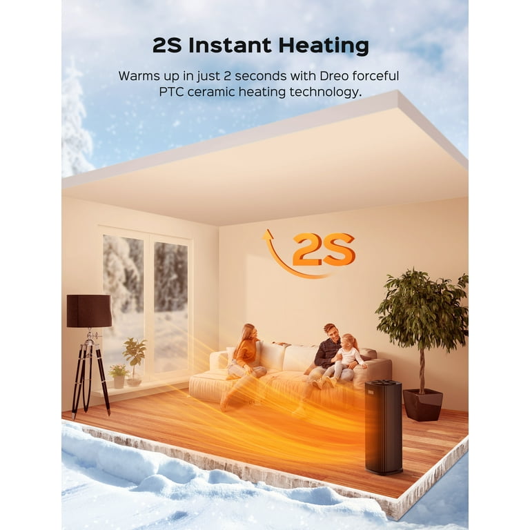 Dreo Space Heater Energy-Saving with Thermostat, 16 1500W Oscillating  Ceramic Electric Heater, Portable Space Heaters for Home - Walmart.com