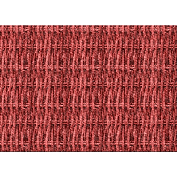Ahgly Company Indoor Rectangle Patterned Tomato Sauce Red Area Rugs, 8' x 10'