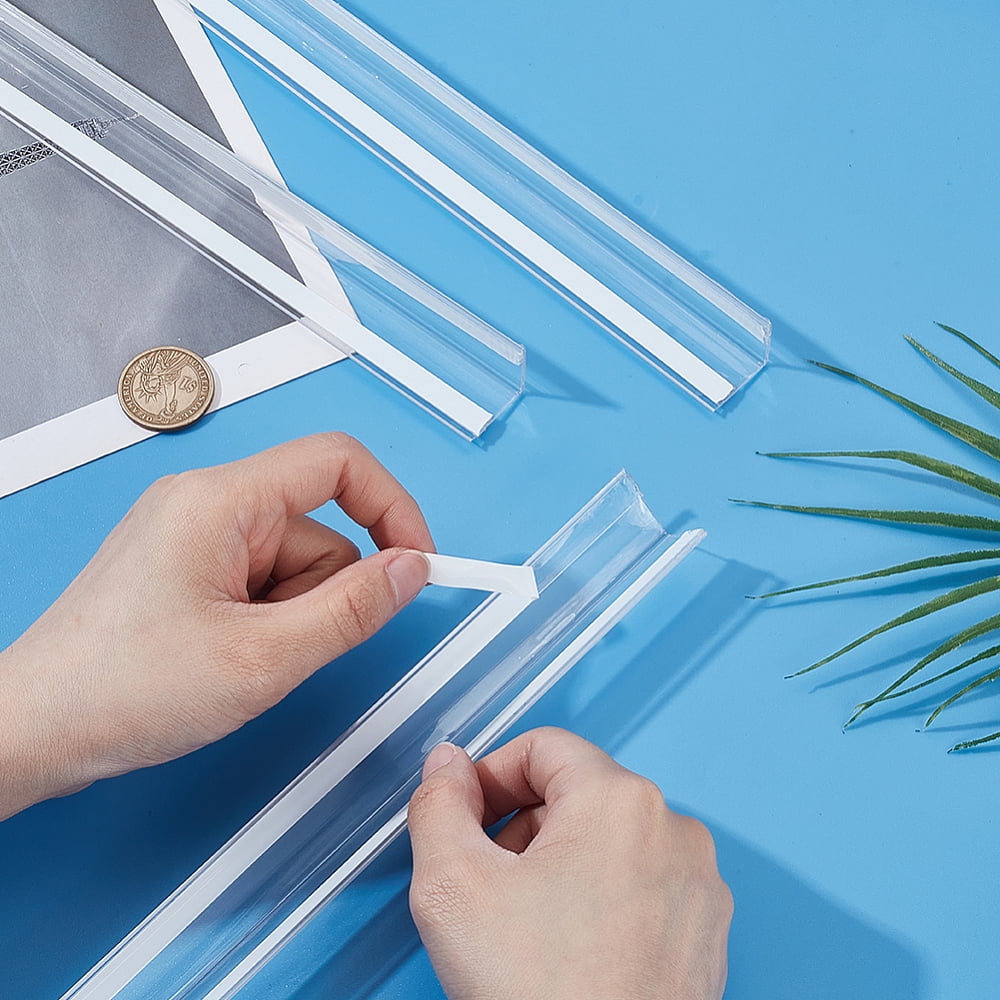 Plastic Self-adhesive Wall Corner Protector Corner Guard Clear 407x29.5x17.5mm