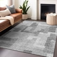 thumbnail image 6 of HomeRoots 662458 9 x 12 ft. Silver & Gray Abstract Geometric Washable Machine Made Rectangle Area Rug with UV Protection, 6 of 9