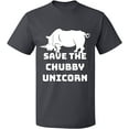 thumbnail image 2 of OXI T-Shirt - Save The Chubby Unicorn, Basic Casual T-Shirt for Men's and Women Fleece T-Shirt Short Sleeve - Charcoal X-Large, 2 of 3