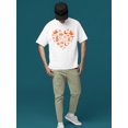 thumbnail image 2 of Halloween Witch and Ghost Heart Design Graphic - Men's T-shirt, 2 of 4