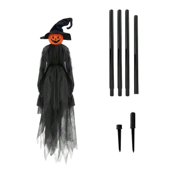 Halloween Witch Outdoor Hanging Decor Fabric Material Tough Design Glowing Sound Activated Terrifying Sound Effects Versatile for Outdoor Yard Garden Halloween Celebrations