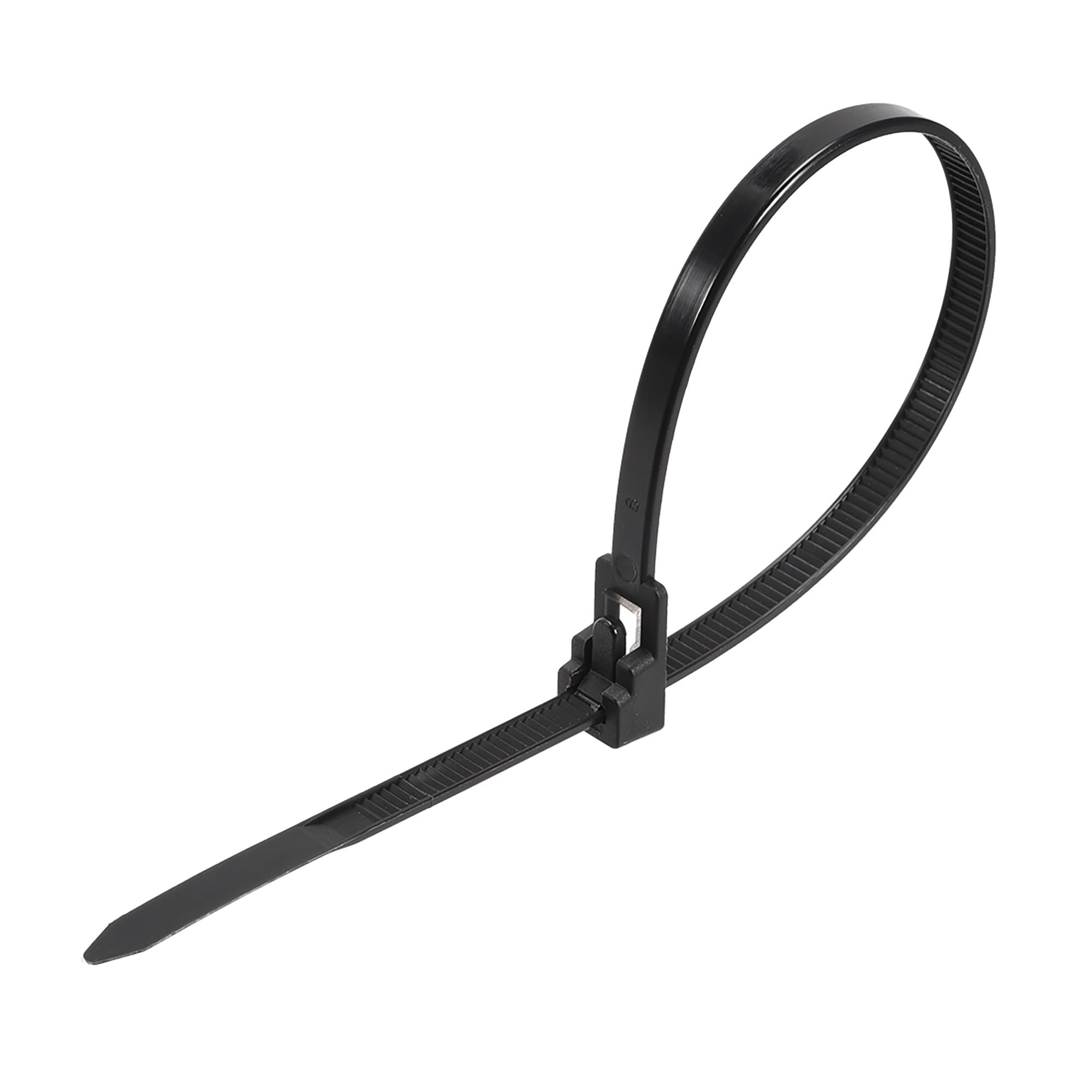 Reusable Cable Ties 200mmx4.8mm Adjustable Nylon Zip Ties Wrap Black ...