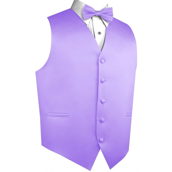 "BEST TUXEDO" Men's Formal, Wedding, Prom, Homecoming, Tuxedo Vest, Bow-tie - Lavender
