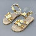 thumbnail image 2 of Juebong Sandals clearance Lace Sandals Women Girls 2024 Dressy, White Flat Sandals, Boho Sandals, Beach Sandals, Off White Lace Wedding Sandals, Summer Beach Sandals, 2 of 3