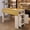 White+Natural, variant on Euroco 3-in-1 Sideboard with Foldable Tabletop,Counter Height Table with Side Hooks,Adjustable Shelves and 2-Door Storage Cabinet for Kitchen Dining Room,White+Natural