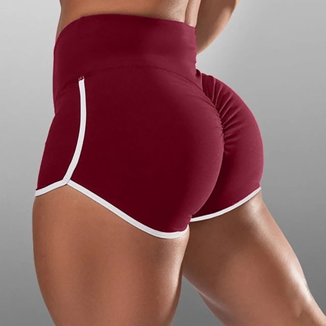 CAICJ98 Leggings de Compression pour Femmes, Jeans Droits Déchirés à Ourlet Roulé, Shorts en Denim Vin, TG