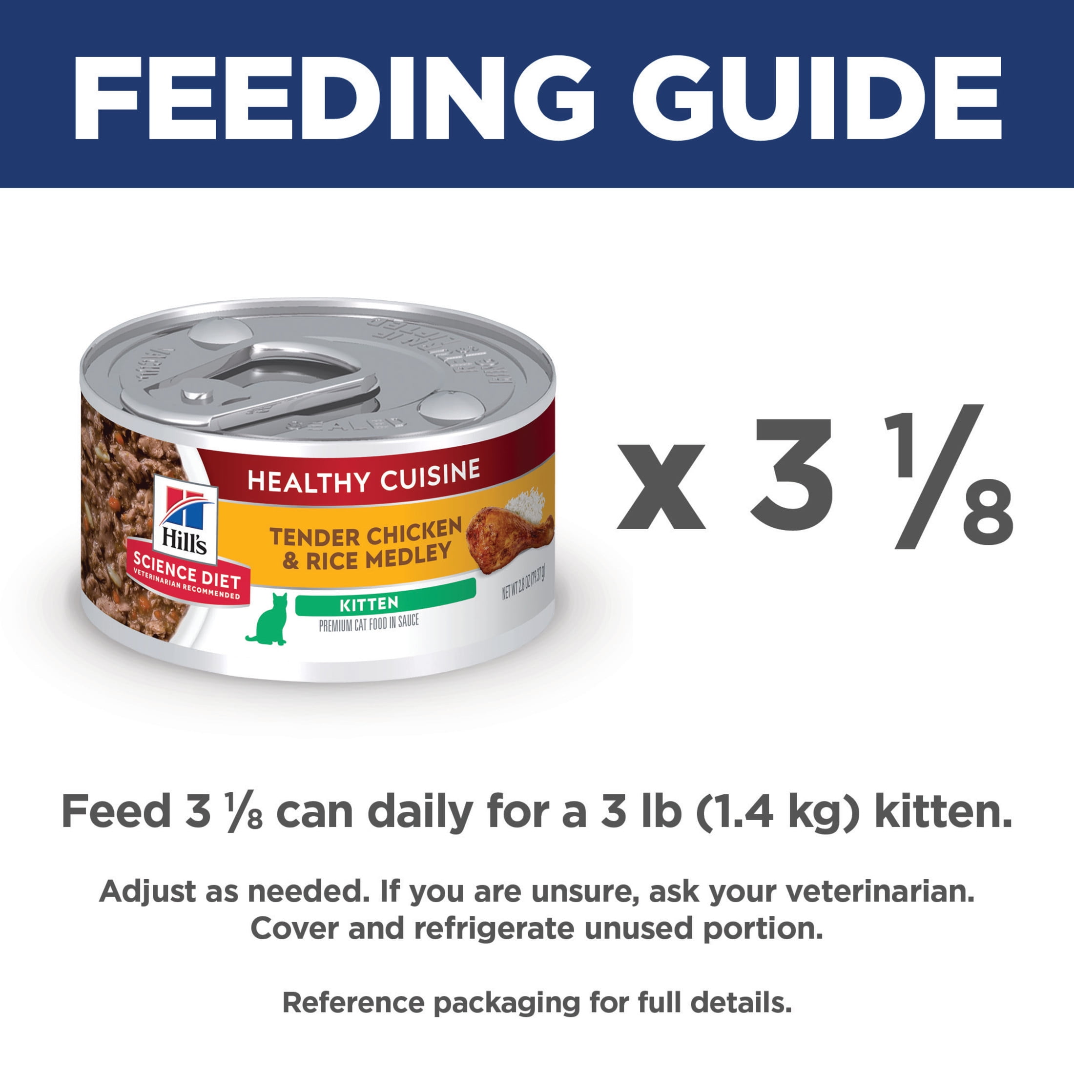 Hill's Science Diet Healthy Cuisine Chicken Medley Wet Cat Food for Kittens, 2.8oz Can 24pk