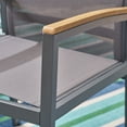 thumbnail image 3 of Crew Outdoor Mesh Dining Chairs with Aluminum Frame, Set of 2, Gray, Gray, 3 of 7