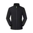 thumbnail image 3 of Fmbrln Men's Zip Up Softshell Jacket Stand Collar Casual Outerwear Long Sleeve Solid Color Coat with Pockets, 3 of 6
