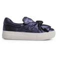 thumbnail image 2 of JSlides Women's Audra Fashion Sneaker Navy Leather KNotted Platform Sneakers (5), 2 of 2