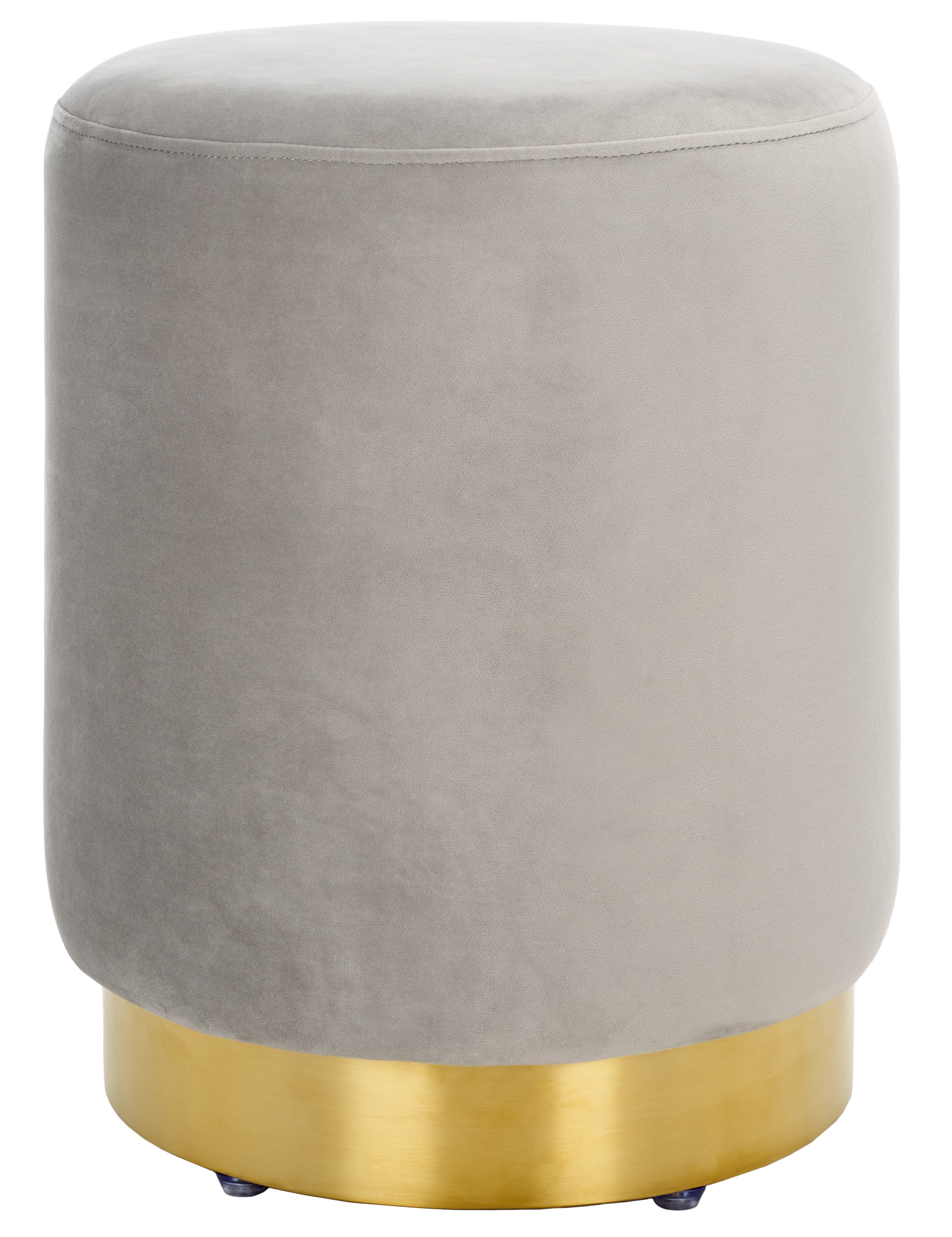 SAFAVIEH Couture Elsworth Glam Velvet Ottoman with Brass Base