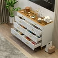 White Dresser with 8 Drawers, PAKASEPT Dresser for Bedroom with Divide