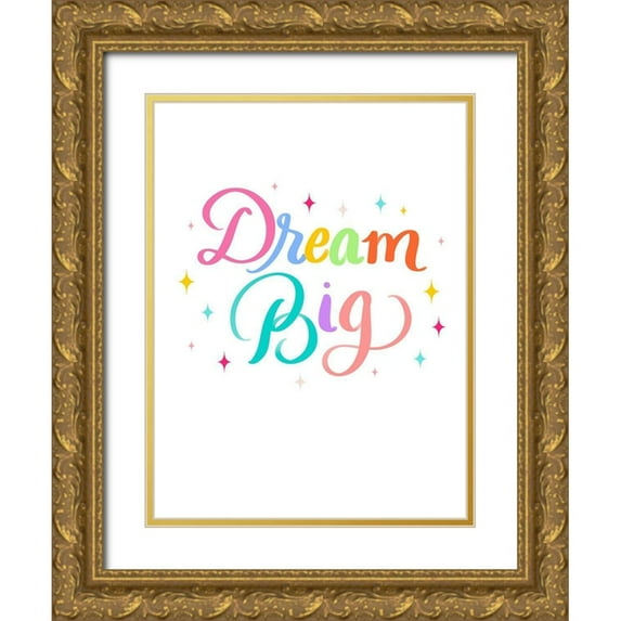 Batista, Dee 12x14 Gold Ornate Wood Framed with Double Matting Museum Art Print Titled - Dream Big