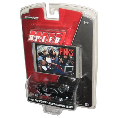 Greenlight Speed Pinks 1968 Plymouth Road Runner Hemi Black Toy Car
