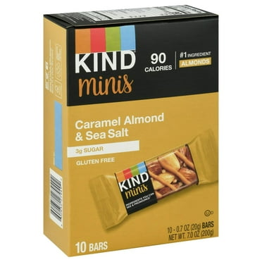 Kind Minis Caramel Almond & Sea Salt Bars, 10 ct (Package May Vary)