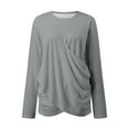 thumbnail image 4 of Women Blouses Button down Blouse Women Tops Athletic plus Size T Shirt Long Sleeve Shirt Nylon Womens Chiffon Blouses Ladies Summer Long Sleeve Dressy Shirts Shirts Pack 5 W S, 4 of 4