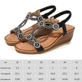 thumbnail image 2 of Sandalias de vestir bohemias cómodos zapatos de verano con diamantes de imitación para mujeres y niñas, 2 of 7