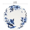 thumbnail image 2 of Bico International Scalloped Dishwasher and Microwave Safe Dinner Plates, Blue Flower, 4 Piece, 2 of 3