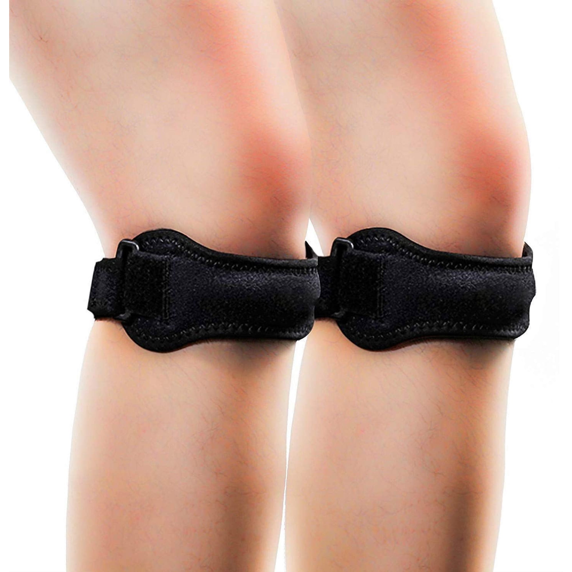 2 Pack Knee Pain Relief & Patella Stabilizer Knee Strap, Patellar Tendon Support Strap, Knee Brace for Running, Hiking, Soccer, Basketball, Jumpers Knee, Tennis, Volleyball & Squats