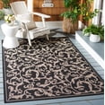 thumbnail image 2 of Safavieh Courtyard Kevin Floral Indoor/Outdoor Area Rug, Black/Sand, 2' x 3'7", 2 of 15