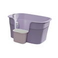 thumbnail image 1 of Cat Toilet, Semi-Enclosed Cat Litter Box, Durable, Large Pet Pan, with Open Lid,, 1 of 9