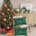 thumbnail image 6 of Christmas Pillow Covers 12 x 20 Inch Set of 2 Merry Christmas Believe White Throw Pillow Covers Winter Xmas Winter Holiday Decorative Cushion Cases for Sofa Couch, 6 of 6