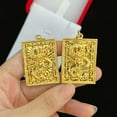 thumbnail image 6 of Embossed Dragon  22K 23K 24K Thai Baht Gold Filled Yellow GP Pendants, 6 of 8