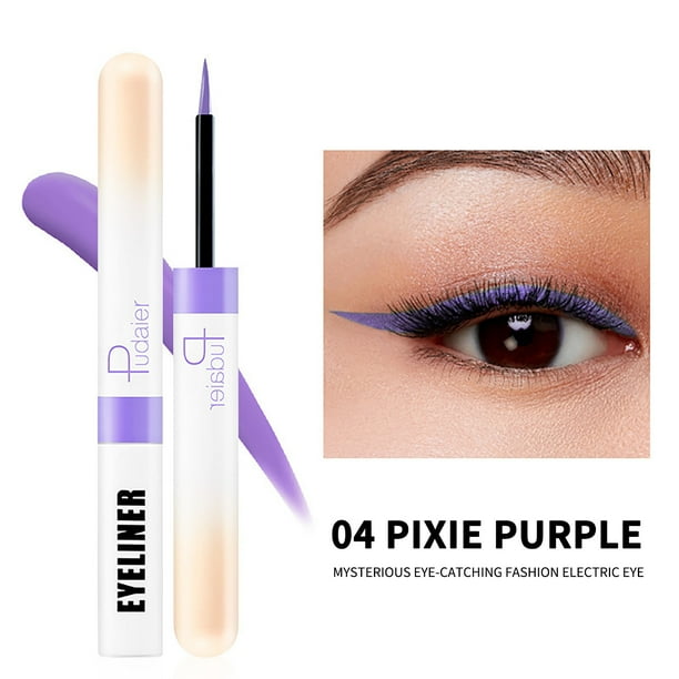 Fiudx Delineador de Ojos Colorido, Delineador Líquido de Punta Fina de Precisión, Maquillaje Colorido Resistente Al Agua y de Larga Duración, Herramienta Versátil para El Diseño de Ojos, Aplicación C