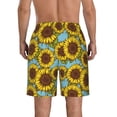 thumbnail image 3 of Naloa Sunflowers Men's Beach Shorts, Surfing shorts, Swim trunks, Quick Dry Swim Trunks for Surfing Beach Fun - X-Large, 3 of 9