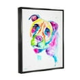 thumbnail image 3 of Pit Bull Casual Watercolor Style Animals & Insects Graphic Art Jet Black Framed Art Print Wall Art, 3 of 6