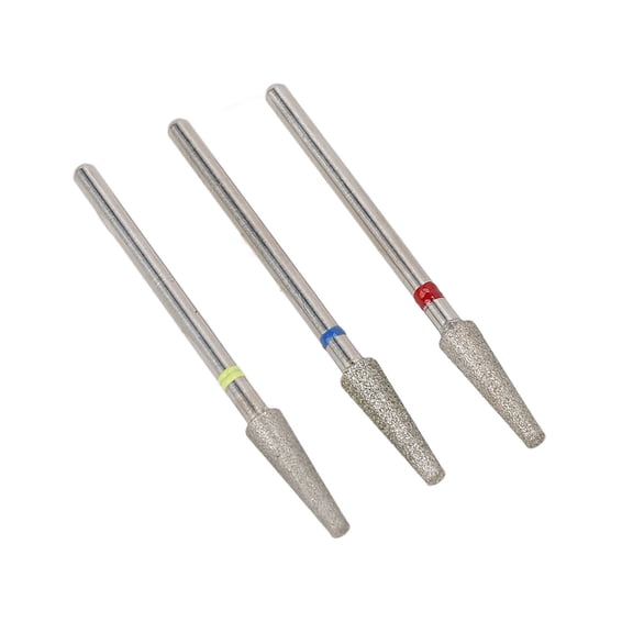 BIMZUC 3-Piece Professional Nail Drill Bits Set Russian Style Cuticle Prep Tool Replaceable Grinding Head for Polishing and Removal