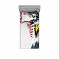 thumbnail image 2 of American Flag Bedding Set with Sheet & Covers, USA Eagle Grunge Effect 4th of July Usa Country Independence Image, Printed Bedroom Decor 2 Shams, 4 Sizes, Multicolor, by Ambesonne, 2 of 3