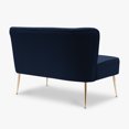 thumbnail image 2 of WestinTrends Mid Century Modern Tufted Velvet Loveseat Sofa and 22" Accent Chair 3-Piece Set, Navy Blue, 2 of 12