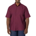 thumbnail image 1 of Red Kap Men's RK Poplin Dress Shirt, Burgundy, SS M, 1 of 7