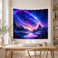thumbnail image 5 of Swirling Nebula Over Mountains and Golden Lake, Dreamy Fantasy for Space Lovers, Cosmic Landscape Decor, Housewarming Gift, Tapestry Wall Hanging for Bedroom, Studio and Dorm, 5 of 7