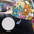 thumbnail image 6 of Xixirimido Vibrant Hippie Flower Print Universal Car Towel Seat Cover for Post Gym Workout Swimming Running Soft Breathable Automotive Front Seat Protector Car Accessories, 2 Pack, 6 of 8