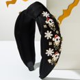 thumbnail image 2 of Yoyauz Women's Headbands Pearl Crystal Knot Headband Rhinestone Embellished Gemstone Headband Women's Christmas Holiday Hair Accessories Holiday Party Gifts, 2 of 4
