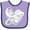 Lavender and Purple, variant on Inktastic Lung Cancer Awareness White Ribbon Around Heart Boys or Girls Baby Bib