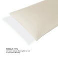 thumbnail image 6 of BLC 100% Organic Cotton Standard Size Pillowcases Set of 2 400 Thread Count 20 x 30 Percale Weave Fabric Fade & Wrinkle Resistant Envelope Closure Pillow Covers (Beige), 6 of 6