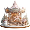 thumbnail image 5 of Festive Christmas 2D Acrylic Decor Set with Enchanting Scenes including Ferris Wheel Carousel Castle and Cake, Perfect for Home Tabletop Holiday Party Decorations, Stylish Holiday Gift Idea, 5 of 5