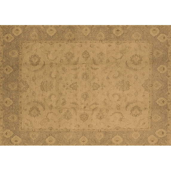 Ahgly Company Indoor Rectangle Oriental Brown Industrial Area Rugs, 7' x 9'