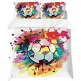 thumbnail image 1 of Ensemble de Housse de Couette Soccer, Ensemble de Housse de Couette Imprimée 3D avec 2 Taies d'Oreiller, 1 of 6