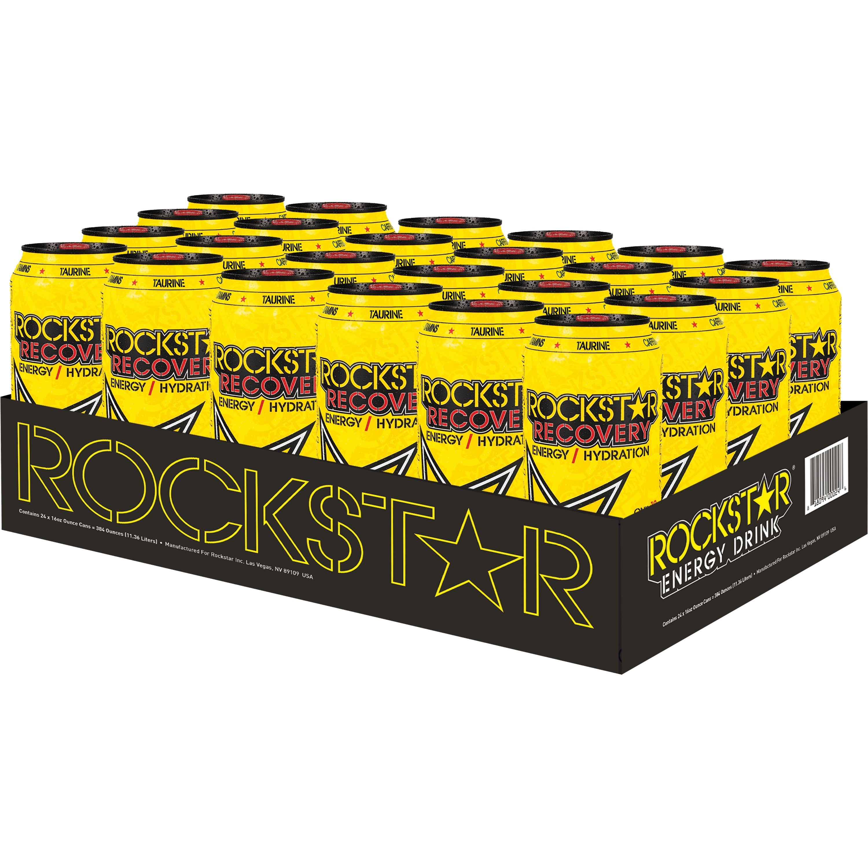 (24 Cans) Rockstar Recovery Energy Drink, Lemonade, 16 fl oz Walmart