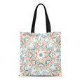 thumbnail image 1 of POGLIP Sac en Toile Réutilisable Sac de Courses Motif Fleur Mandala Coloré et Livres de Coloriage Médaillon Sac Fourre-Tout, 1 of 1