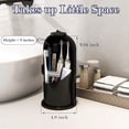 thumbnail image 6 of Dustproof Toothbrush Holders with Cover, Rotating Electric Toothbrush and Toothpaste Holder for Bathroom Countertop, 3 Slots Makeup Brushes Organizer, Solid Black, 6 of 7