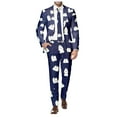 thumbnail image 3 of Men's Halloween Printed Suit Set Formal Jacket with Matching Trousers and Top for Party Outfit, 3 of 6