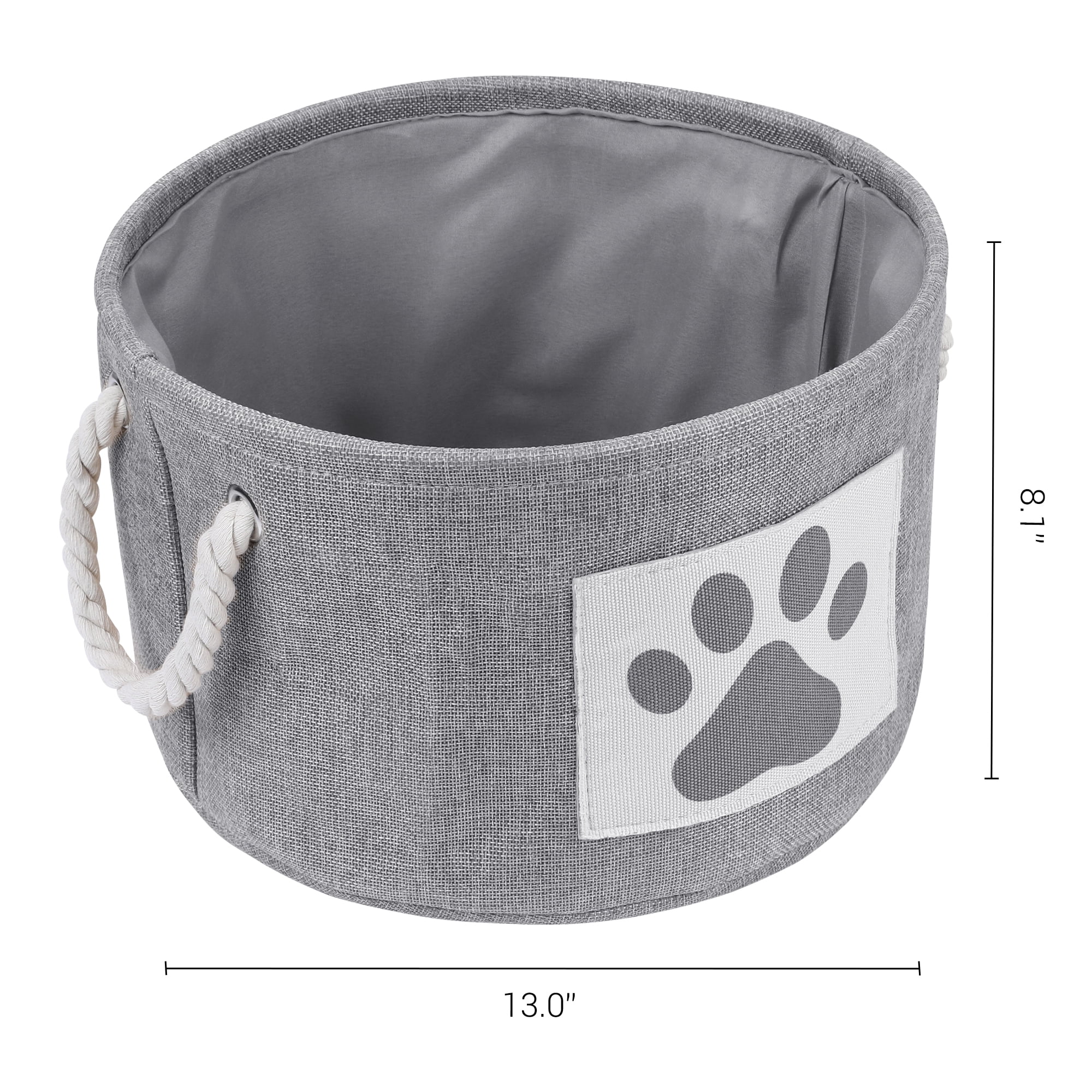 Unique Bargains Cotton Storage Cube with Handles Gray 13*8.1in