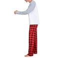 thumbnail image 3 of Family Matching Christmas Sleepwear, Christmas Tree Plaid Print Long-Sleeved Tops + Trousers/One-Piece Jumpsuit, 3 of 10